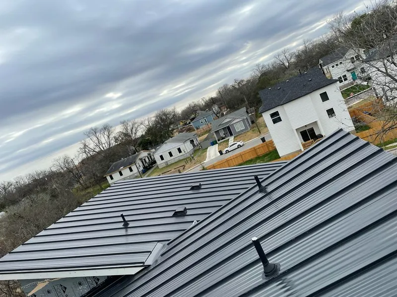 Standing seam metal roof panels with vents for Skylight Repair in Liberty Hill